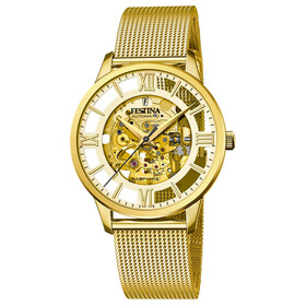 Festina Automatic Skeleton Gents F20667/1, Verze: žluté zlato 