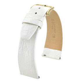 Řemínek Hirsch Prestige bílý, Verze: bílá, Šířka řemínku: 14, Šířka u spony: 10, Délka řemínku: M - 110/70 