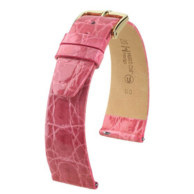 Řemínek Hirsch Prestige růžový, Verze: růžová, Šířka řemínku: 14, Šířka u spony: 10, Délka řemínku: M - 110/70 