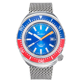 Squale 2002 Blue-Red 2002.SS.BLR.BL.ME22, Verze: stříbrná 
