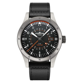 Fortis Flieger F-43 Triple-GMT Titanium F4260001, Verze: černá2 
