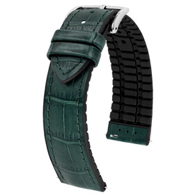 Řemínek Hirsch Paul zelený, Verze: zelená, Šířka řemínku: 20, Šířka u spony: 18, Délka řemínku: L - 120/80 