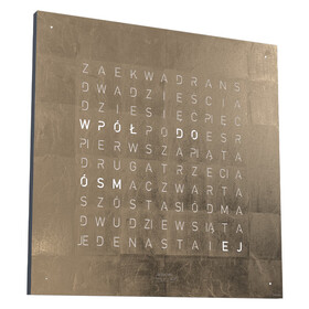 Hodiny Qlocktwo Earth 45 Moon Gold Limited Edition, Verze: žluté zlato 