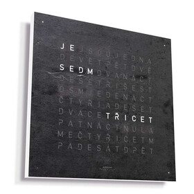 Hodiny Qlocktwo Earth 45 Creators Edition Metamorphite, Jazyk: CZ Czech 