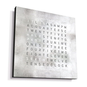 Hodiny Qlocktwo Earth 90 Creators Edition Platinum, Jazyk: EN English 