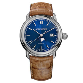 Aerowatch 1942 Moonphase Automatic A 77983 AA06, Verze: hnědá 