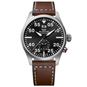 Glycine Airpilot Dual Time 44 GL0366, Verze: černá 