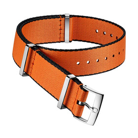 Řemínek Omega NATO, Verze: oranžová, Šířka řemínku: 20, Šířka u spony: 20 