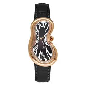 Exaequo Melting Watch PVD Rose Gold Black EX0003.0001, Verze: černá 