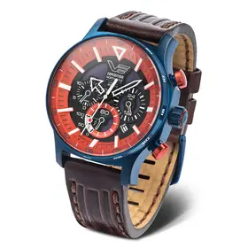 Vostok Europe Expedition North Pole Solar Power Chronograph Polar Sunrise VR42-595D734, Verze: hnědá 