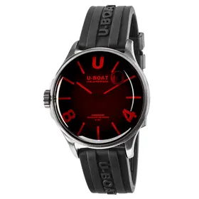 U-BOAT Darkmoon 40 mm Red Glass SS 9305, Verze: červená 