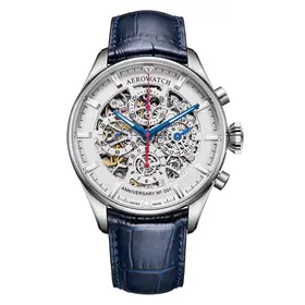 Aerowatch Les Grandes Classiques Automatic Anniversary Skeleton A 61989 AA04 SQ, Verze: bílá 