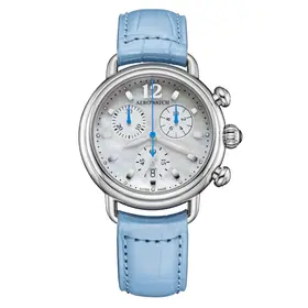 Aerowatch 1942 Chronolady Pastel Blue A 81105 AA01, Verze: modrá 