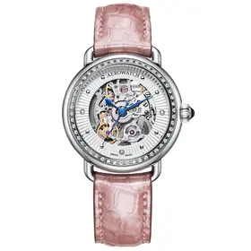 Aerowatch 1942 Lady Automatic Skeleton A 60960 AA18 DIA, Verze: růžová2 