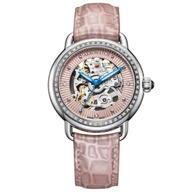 Aerowatch 1942 Lady Automatic Skeleton A 60960 AA20 DIA, Verze: růžová2 