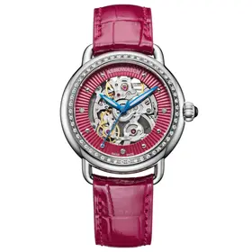 Aerowatch 1942 Lady Automatic Skeleton A 60960 AA21 DIA, Verze: červená2 