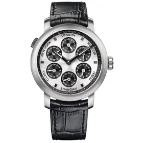 Aerowatch Renaissance 7 Time Zones A 51974 AA03, Verze: černá 