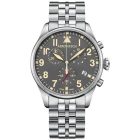 Aerowatch Les Grandes Classiques Chrono Pilot A 79990 AA09 M, Verze: šedá 