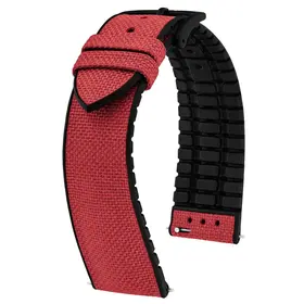 Řemínek Hirsch Arne Limited Edition vínový, Verze: vínová, Šířka řemínku: 18, Šířka u spony: 16, Délka řemínku: M - 110/70 