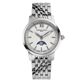 Frederique Constant Slimline Ladies Moonphase FC-206SW1S6B, Verze: stříbrná 