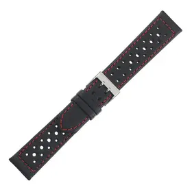 Řemínek Di-Modell Rallye Waterproof černý červený, Verze: červená, Šířka řemínku: 22, Šířka u spony: 20, Délka řemínku: L - 120/80 