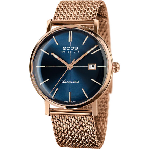 Pánské hodinky Epos Originale Retro 3437.132.24.16.34, Verze: modrá 