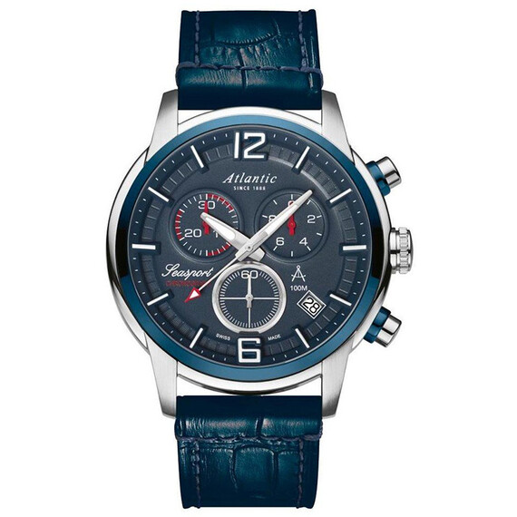 Pánské hodinky Atlantic Seasport 87461.47.55, Verze: modrá 