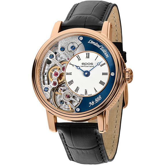 Pánské hodinky Epos Oeuvre D’Art Verso II 3435.313.24.26.25, Verze: modrá 
