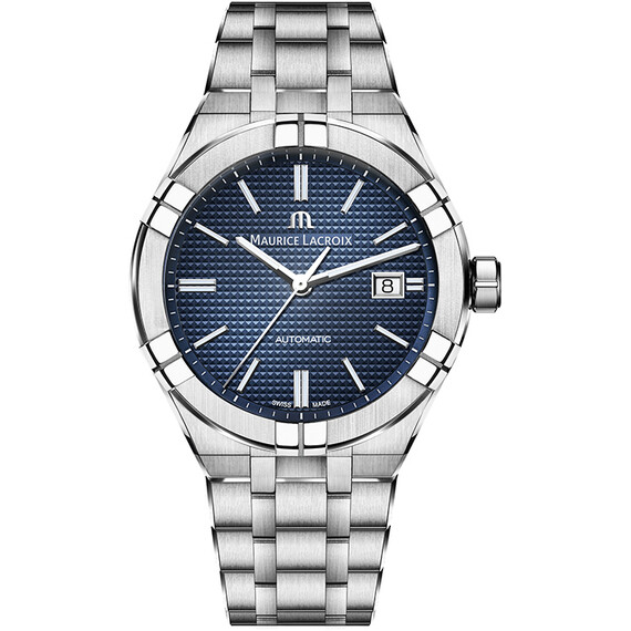 Pánské hodinky Maurice Lacroix Aikon Automatic 42 mm AI6008-SS002-430-1, Verze: modrá 