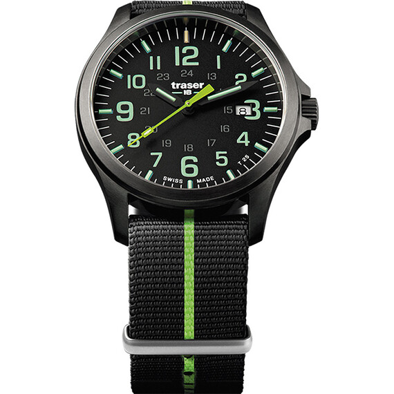 Pánské hodinky Traser P67 Officer Pro GunMetal Black / Lime 107426 