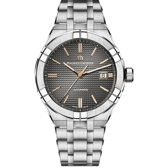 Pánské hodinky Maurice Lacroix Aikon Automatic 42 mm AI6008-SS002-331-1, Verze: šedá 