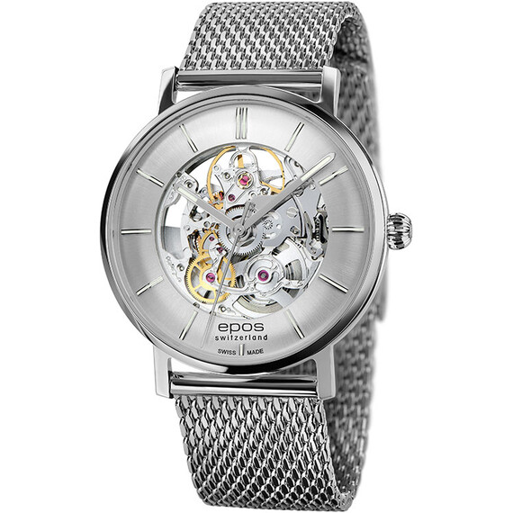 Pánské hodinky Epos 3437.135.20.18.30 Originale Retro Skeleton, Verze: stříbrná 