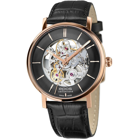 Pánské hodinky Epos 3437.135.24.15.25 Originale Retro Skeleton, Verze: černá 