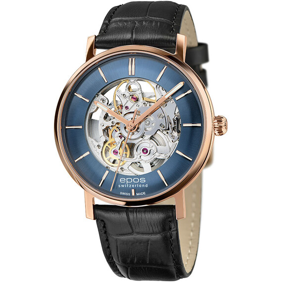 Pánské hodinky Epos 3437.135.24.16.25 Originale Retro Skeleton, Verze: modrá 