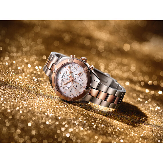 Dámské hodinky Tissot PR 100 Sport Chic Lady Chrono T101.917.22.116.00, Verze: růžové zlato , 7 image