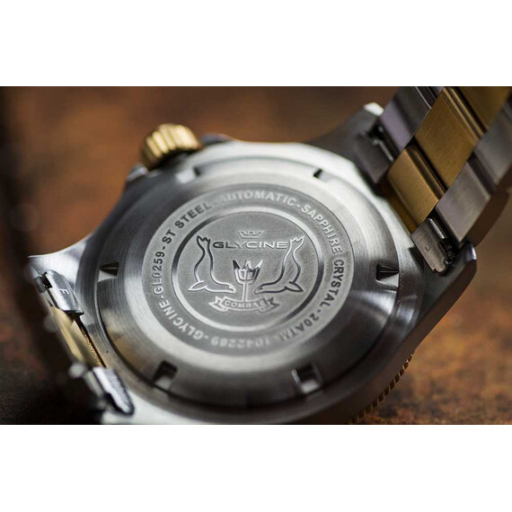 Pánské hodinky Glycine Combat 42 Vintage GL0259, Verze: žluté zlato , 6 image