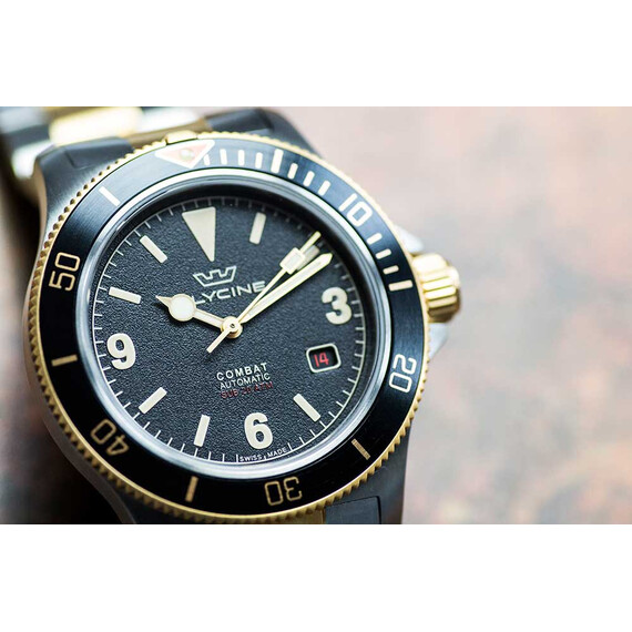 Pánské hodinky Glycine Combat 42 Vintage GL0259, Verze: žluté zlato , 3 image