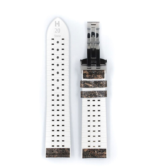 Řemínek Hirsch Stone 20 mm šedý 20 M - 110/70, Verze: šedá , 3 image