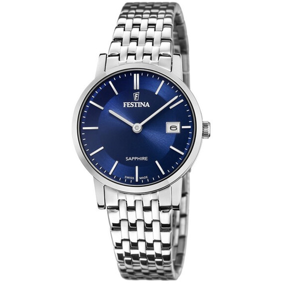Dámské hodinky Festina Swiss Made F20019/2, Verze: modrá 