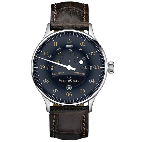 Pánské hodinky MeisterSinger Astroscope AS902OR, Verze: hnědá2 