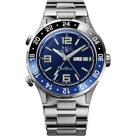 Pánské hodinky Ball Roadmaster Marine GMT DG3030B-S1CJ-BE, Verze: modrá 