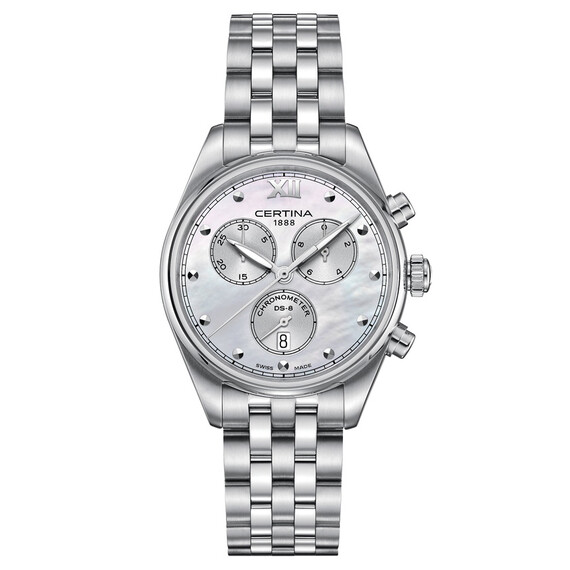 Dámské hodinky Certina DS 8 Chrono Lady C033.234.11.118.00, Verze: stříbrná 