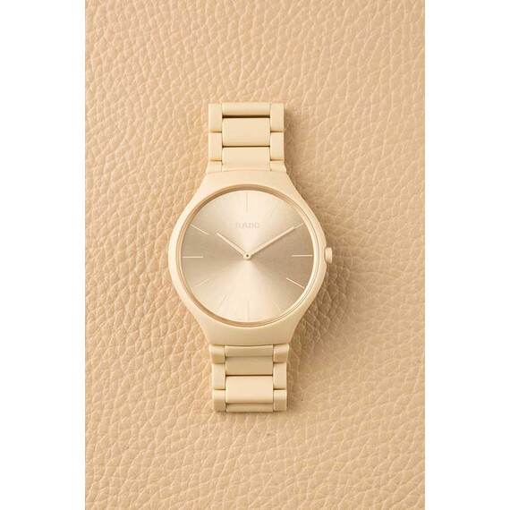 Hodinky Rado True Thinline Les Couleurs™ Le Corbusier R27090602, Verze: béžová, krémová , 6 image