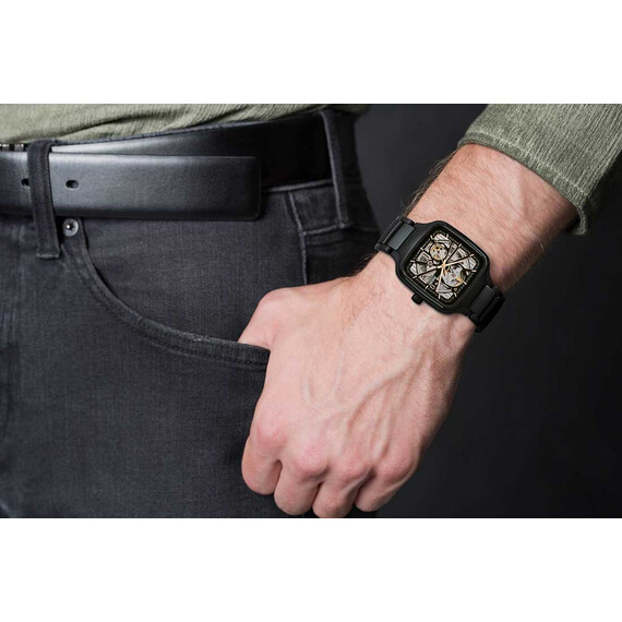 Hodinky Rado True Square Automatic Open Heart R27086162, Verze: černá , 11 image