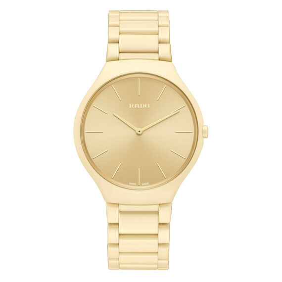 Hodinky Rado True Thinline Les Couleurs™ Le Corbusier R27090602, Verze: béžová, krémová 