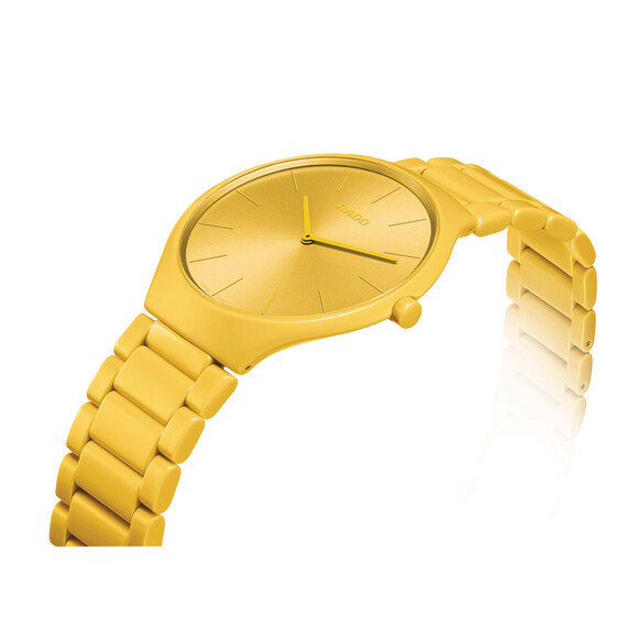 Hodinky Rado True Thinline Les Couleurs™ Le Corbusier R27093632, Verze: žlutá , 6 image