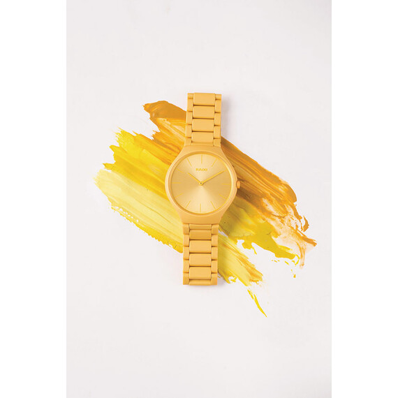 Hodinky Rado True Thinline Les Couleurs™ Le Corbusier R27093632, Verze: žlutá , 10 image