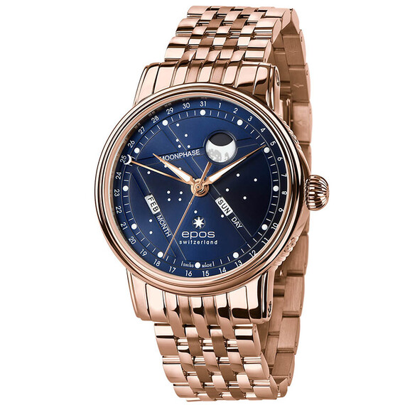 Pánské hodinky Epos Oeuvre D'Art 3439.322.24.16.34, Verze: růžové zlato 