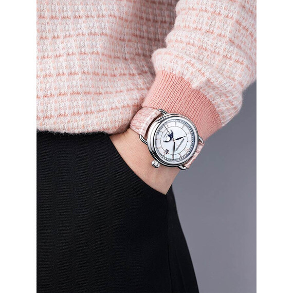 Dámské hodinky Aerowatch 1942 Moonphase Automatic A 77983 AA02 BR RO, Verze: růžová , 6 image