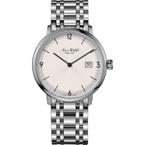 Pánské hodinky Aerowatch Heritage Slim Quartz A 21976 AA08 M, Verze: stříbrná 